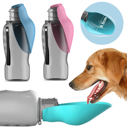 犬用 携帯用ウォーターボトル 折りたたみボウル付き 大容量800ml